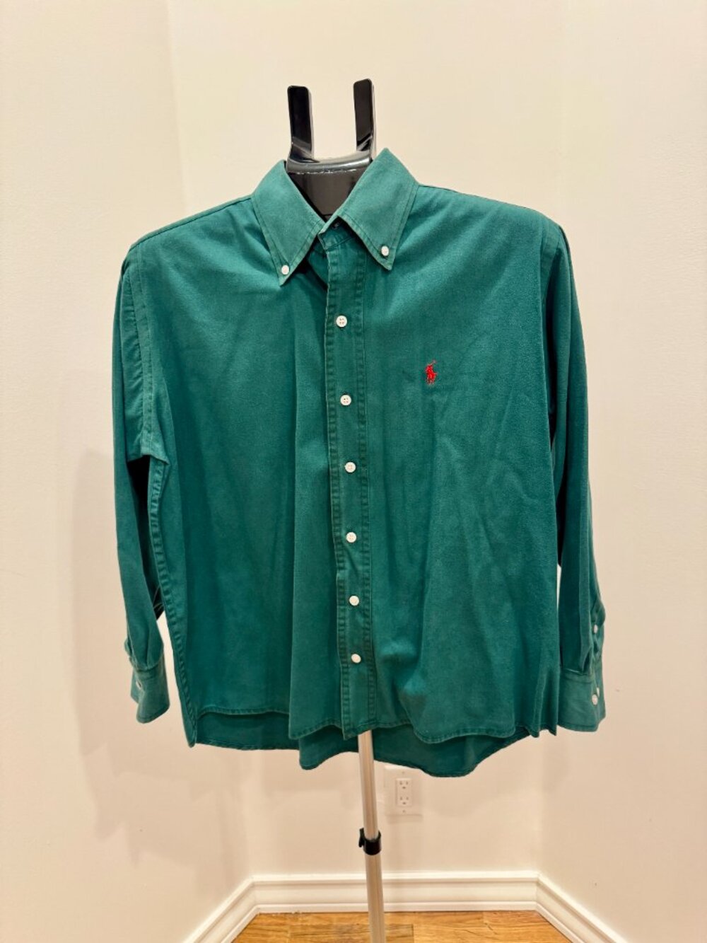 Vintage Polo Ralph Lauren Blake Shirt Small Green Red Pony Button Down EUC - Picture 4 of 11